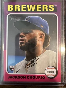 2024 Topps Heritage High Number Milwaukee Brewers Base Set 8 Cards Chourio RC - Picture 1 of 9