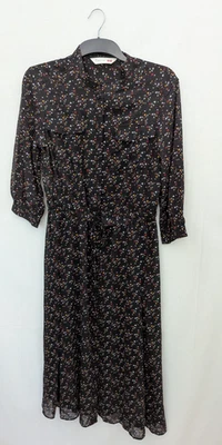Uniqlo Dress Womens M Tomas Maier Prairie Cottagecore Romantic Shirred Midi Boho - Image 1 of 4
