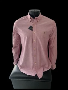 Ralp Lauren Polo Shirt long sleeved shirt Desert rose Slim Fit 100% Cotton - Picture 1 of 7