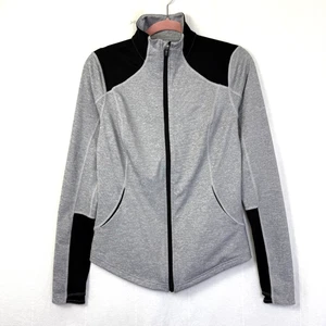 Tek Gear Full Zip Jacket Womens Sz S Grey Dry Tek Performance Thumbhole Athletic - Picture 1 of 8