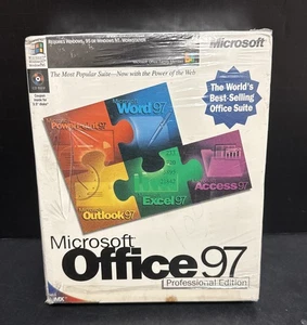 Microsoft Office 97 Professional Edition Full Version CD Sealed Read Description - Picture 1 of 10
