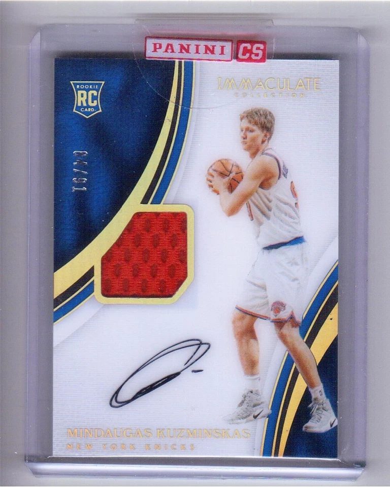Mindaugas Kuzminskas RC 2016-17 Immaculate Jersey No Rookie Patch Autograph #/91 - Image 1 of 4