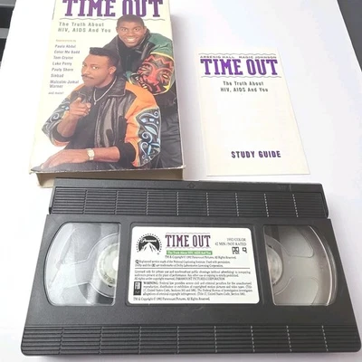 Time Out The Truth About HIV AIDS & You VHS 1992 Magic Johnson Tom Cruise Sinbad - Image 1 of 4