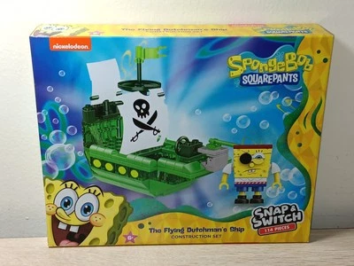 *FRETE GRÁTIS* NAVIO HOLANDÊS VOADOR Bob Esponja Calça Quadrada Snap & Switch Conjunto de Tijolos - Imagem 1 de 3