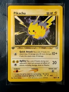 Pikachu - 70/111 Neo Genesis 1st Edition Pokemon - LP - Picture 1 of 2