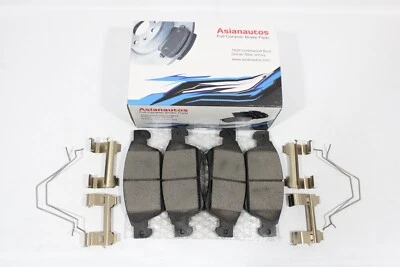 Pastillas de freno delanteras de cerámica completa Asianautos con herrajes para INFINITI G35 07-08 Foto 1 de 4