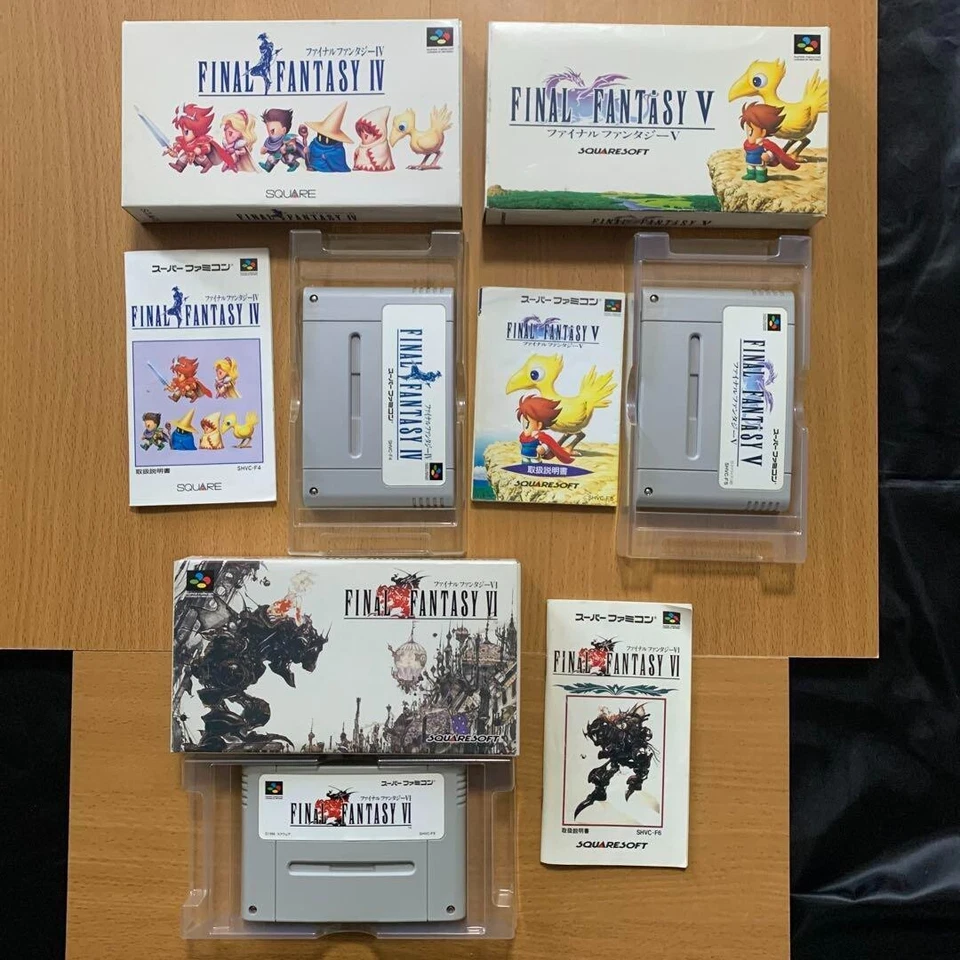 Sf4 Nintendo Super Famicom Final Fantasy IV V VI set Japan SFC w/box - Image 1 of 1