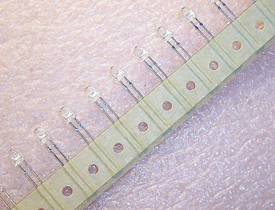 QTY (100) HLMP3390 HP T1-3/4 LP CLEAR RED LED LAMPS ULTRA BRIGHT 635nm FV-1.9V - Image 1 of 4