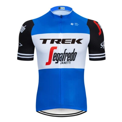 Hombres Ciclismo Jersey Babero Kit Blanco Azul Transpirable Secado Rápido Camisa de Montar Foto 1 de 4