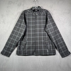 Giacca Nike Tiger Woods Storm Fit uomo M grigia a quadri full zip vento pioggia golf NUOVA - Foto 1 di 14
