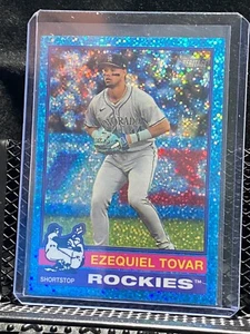 Ezequiel Tovar  2025 Topps Heritage Chrome Light Blue Sparkle #14 Rockies - Picture 1 of 2