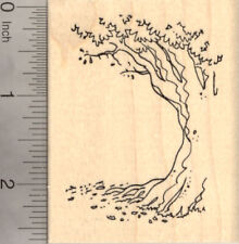 Tree Rubber Stamp, shows one side of large tree trunk, J22222 WM