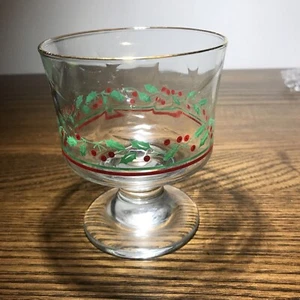 Arby's Libbey Christmas Collection Holly and Berries/ Sherbet Replacement EUC - Picture 1 of 6