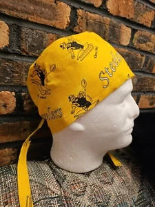 PITTSBURG STEELERS Handmade SURGICAL SCRUB CAPS     - Picture 1 of 2
