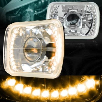 7 «X 6» H6014 H6052 H6054 герметичный луч хром/прозрачный янтарь светодиодный прожектор фары - Изображение 1 из 4