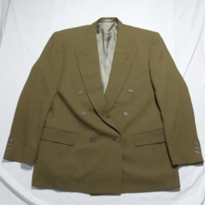 De Colección Tallia Uomo Para Hombre Talla 46 Pico Solapa Doble Pecho Traje Chaqueta Verde Foto 1 de 4