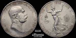 AUSTRIA, Francisco José I, 5 Coronas 1908, 60 Aniversario de Reinado, XF-UNC - Imagen 1 de 6