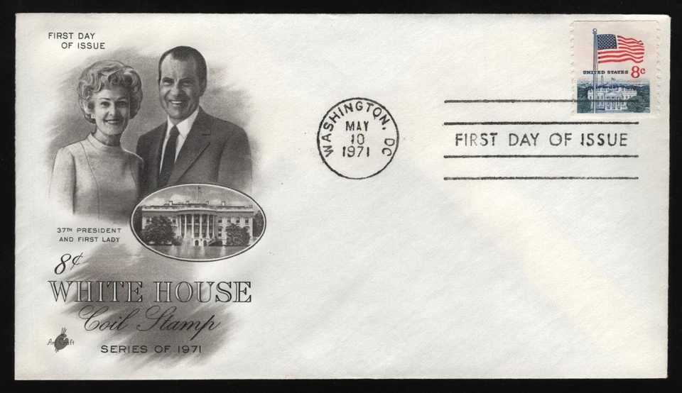 #1338G 8c Flag Over White House, Art Craft-Addressed FDC **ANY 5=FREE SHIPPING** - Image 1 of 1