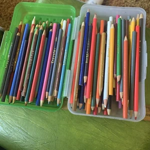 Huge Lot of Colored Pencils - Mostly Roseart And Crayola With Case Some HTF - Picture 1 of 9