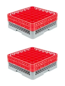 2er Pack Restaurant Geschirrspüler Glasregal mit 49 Fächern und zwei Verlängerung - Bild 1 von 10