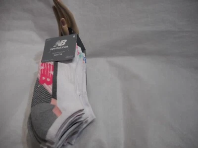 New Balance Mujer 6 Pares Corte Bajo Blanco Multicolor Calcetines Zapato Talla 4-10 Foto 1 de 4