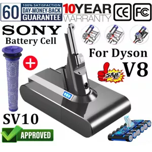 9500mah For Dyson V8 Battery SV10 Absolute V8 Animal Motorhead Vacuum AU - Picture 1 of 14