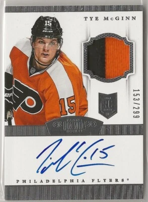 2013-14 Dominion Patch Auto Rookie #178 Tye McGinn 153/299 Philadelphia Flyers - Image 1 of 2