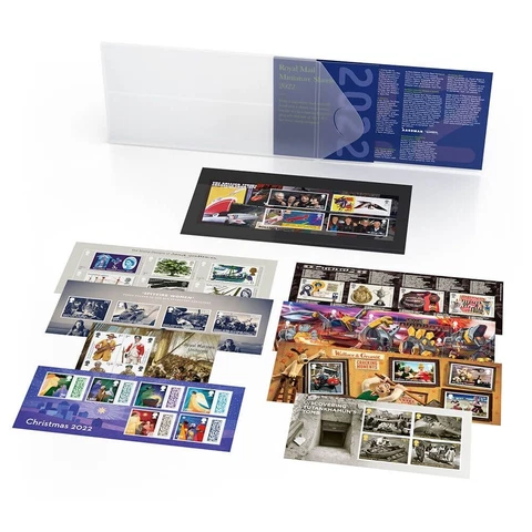 Royal Mail - Great Britain - 2022 - All 9 Special Stamp Miniature sheets - MNH Cover