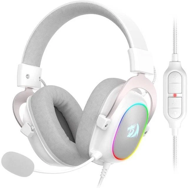 Redragon H510 ZEUS-X RED-H510-RUWT RGB Wired Gaming Headset (White) - Image 1 of 1