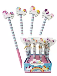 Lápices unicornio x 24 con borrador adornos bolsa fiesta rellenos - Imagen 1 de 1