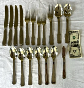18 Pcs GODINGER Cosmopolitan Fairmont GO134 Stainless Steel Flatware Lot EUC - Picture 1 of 10