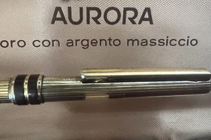 🔴 AURORA penna sfera Marco Polo ARGENTO 925 dorato smalti marroni 9 - Bild 1 von 12