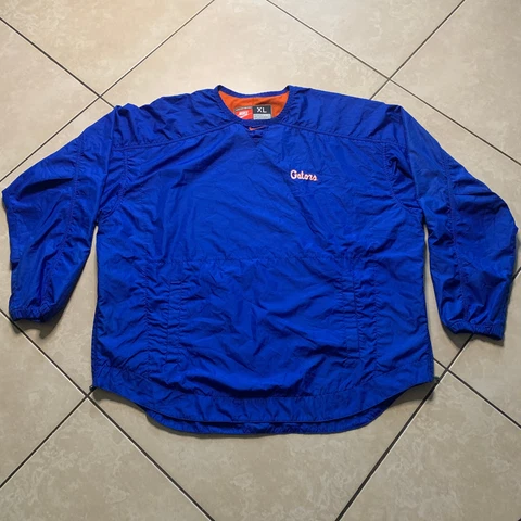 NIKE Team Sports Florida Gators Pullover Windbreaker Jacket XL UF Center Swoosh Cover