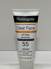 Neutrogena Clear Face Oil-Free Sunscreen Lotion, Broad Spectrum SPF 55, 3 Fl Oz