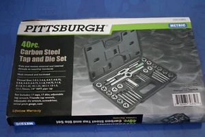 PITTSBURGH 40-TEILIGES TAB- UND DIE-SET AUS KOHLENSTOFFSTAHL - Bild 1 von 6