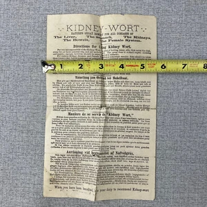 Anuncio de hierba renal de 1870 con testimonios y reseñas - Imagen 1 de 4