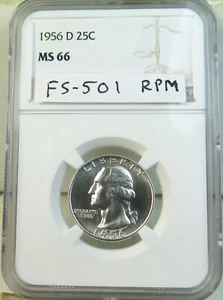 1956 D Washington quarter NGC MS66 *FS 501 RPM* BR - Picture 1 of 4