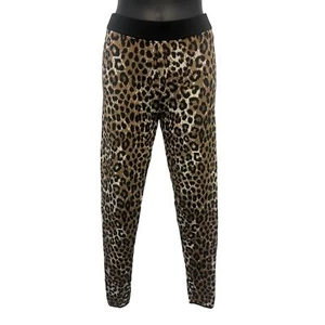 Michael Kors Leopard Print Stretch Viscose Jacquard Leggings - Picture 1 of 8