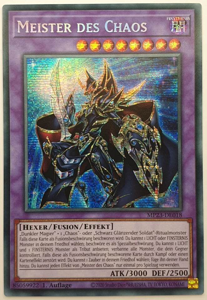 Meister des Chaos 1. Auflage Neu Secret Rare Yugioh Deutsch Dunkler Magier Deck - Bild 1 von 1