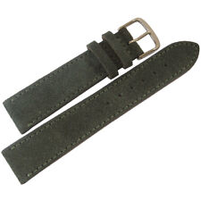 18mm Mens Fluco Dark Green Suede Leather Made in Germany Watch Band Strap