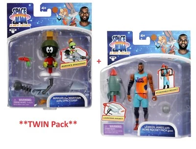 Space Jam 2 A New Legacy Lebron James & Marvin The Martian Toys + Accessories - Image 1 of 4
