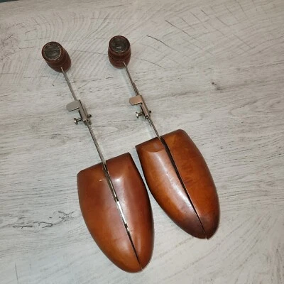 Florsheim Punta Dividida Madera Caoba Zapato Árbol Ajustable #4  Foto 1 de 4