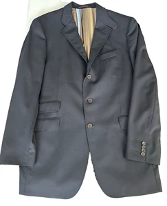 Etro Milano 56 | 46 Made in Italy Navy 100% Wool 3Btn Blazer Sport Coat Jacket - Picture 1 of 16