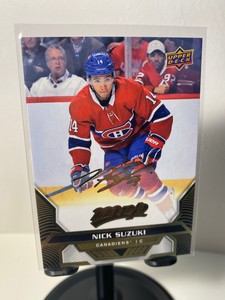2020-21 Upper Deck MVP Nick Suzuki Gold Script Card 185
