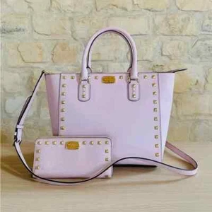 Bolso de Mano/Cartera Michael Kors Sandrine Tachonado Grande Cuero Flor Opción - Imagen 1 de 35