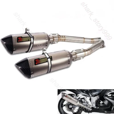 Sistema de silenciador de tubo de escape izquierdo derecho para Suzuki Hayabusa GSX1300R 2008-2017 Foto 1 de 4
