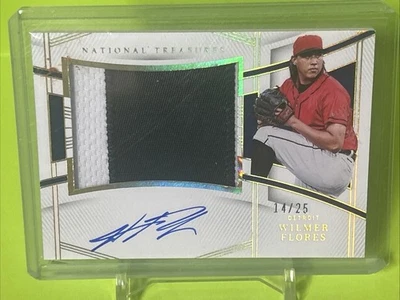2023 National Treasures Wilmer Flores 2 Color OnCard Auto 14/25 Detroit Tigers - Image 1 of 2