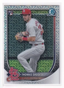 2025 Bowman Thomas Saggese #57 - Mojo Refractor (RC) | St. Louis Cardinals - Picture 1 of 3