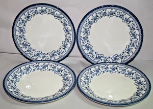 Legend Blue Floral 8" Earthenware Salad Plates Set of Four New - Picture 1 of 3