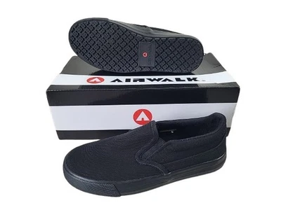 Airwalk Lona Negra Sin Cordones Junior Talla UK 3 EU 35 En Caja *Nº COMO NUEVO* Foto 1 de 4